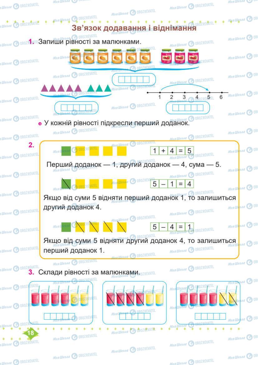 Учебники Математика 1 класс страница 18