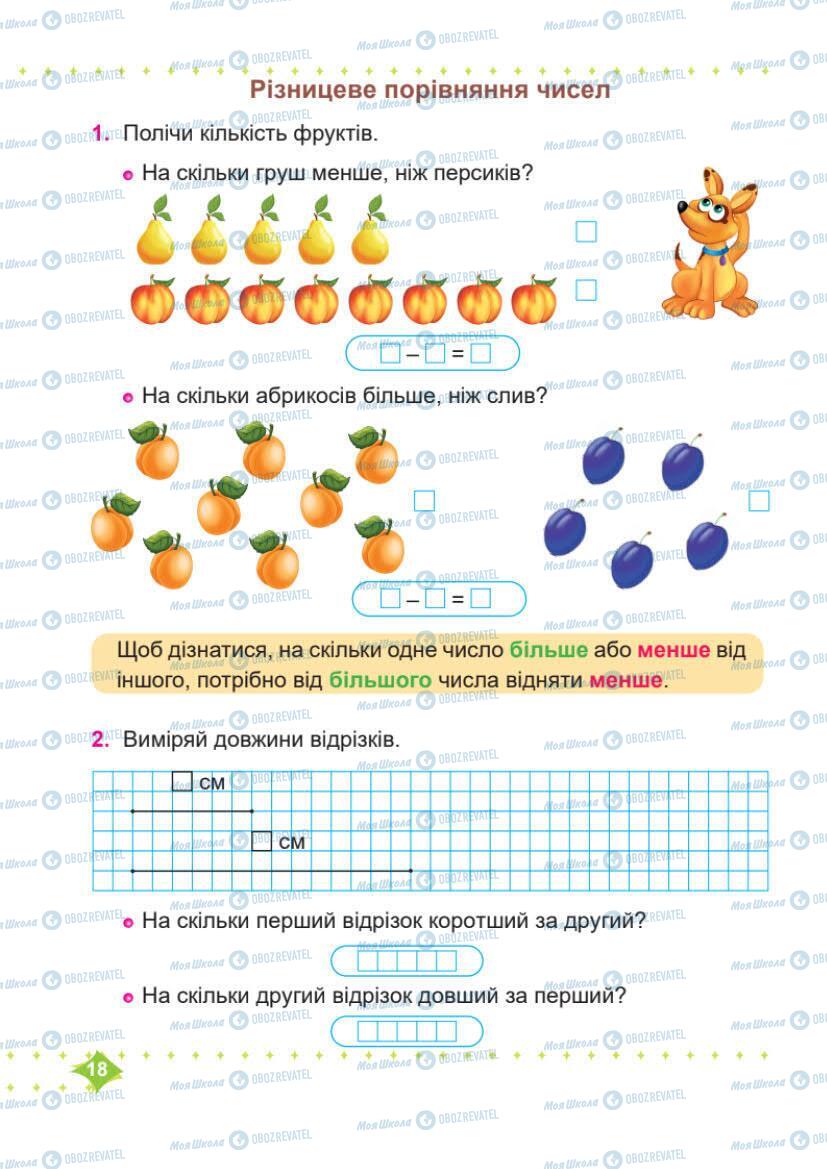 Учебники Математика 1 класс страница 18