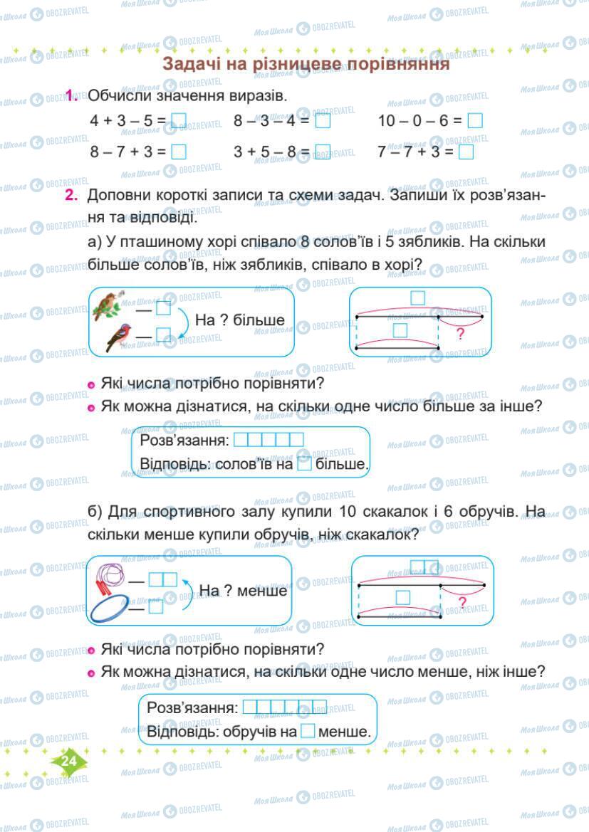 Учебники Математика 1 класс страница 24