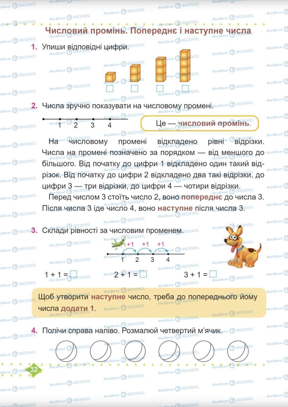 Учебники Математика 1 класс страница 32