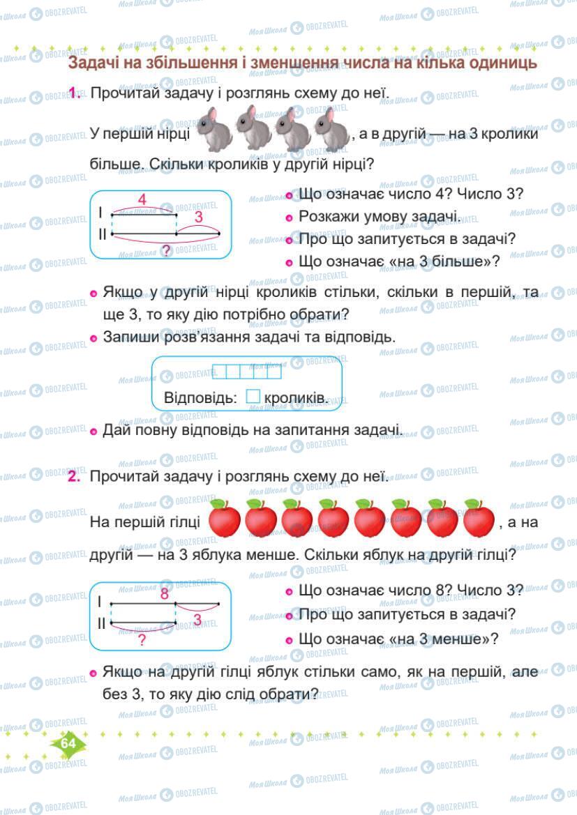 Учебники Математика 1 класс страница 64