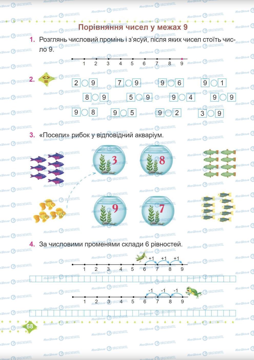 Підручники Математика 1 клас сторінка 68