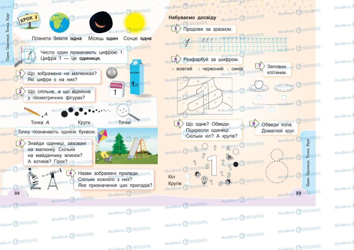 Учебники Математика 1 класс страница 32-33