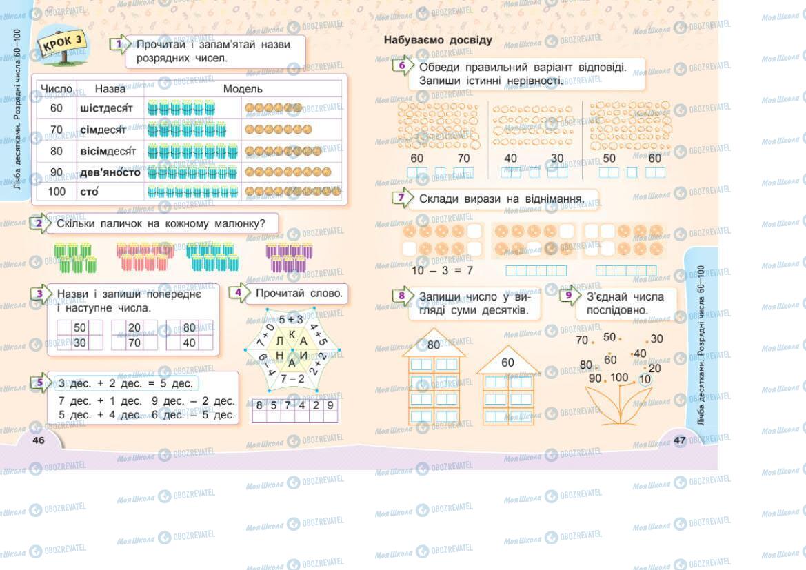 Учебники Математика 1 класс страница 46-47