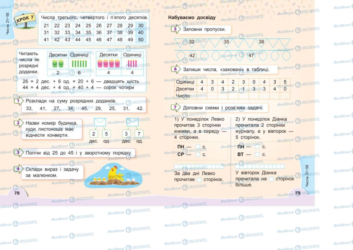 Підручники Математика 1 клас сторінка 78-79