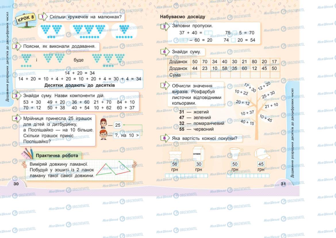 Підручники Математика 1 клас сторінка 30-31