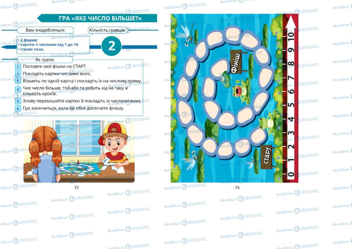Підручники Математика 1 клас сторінка 72-73