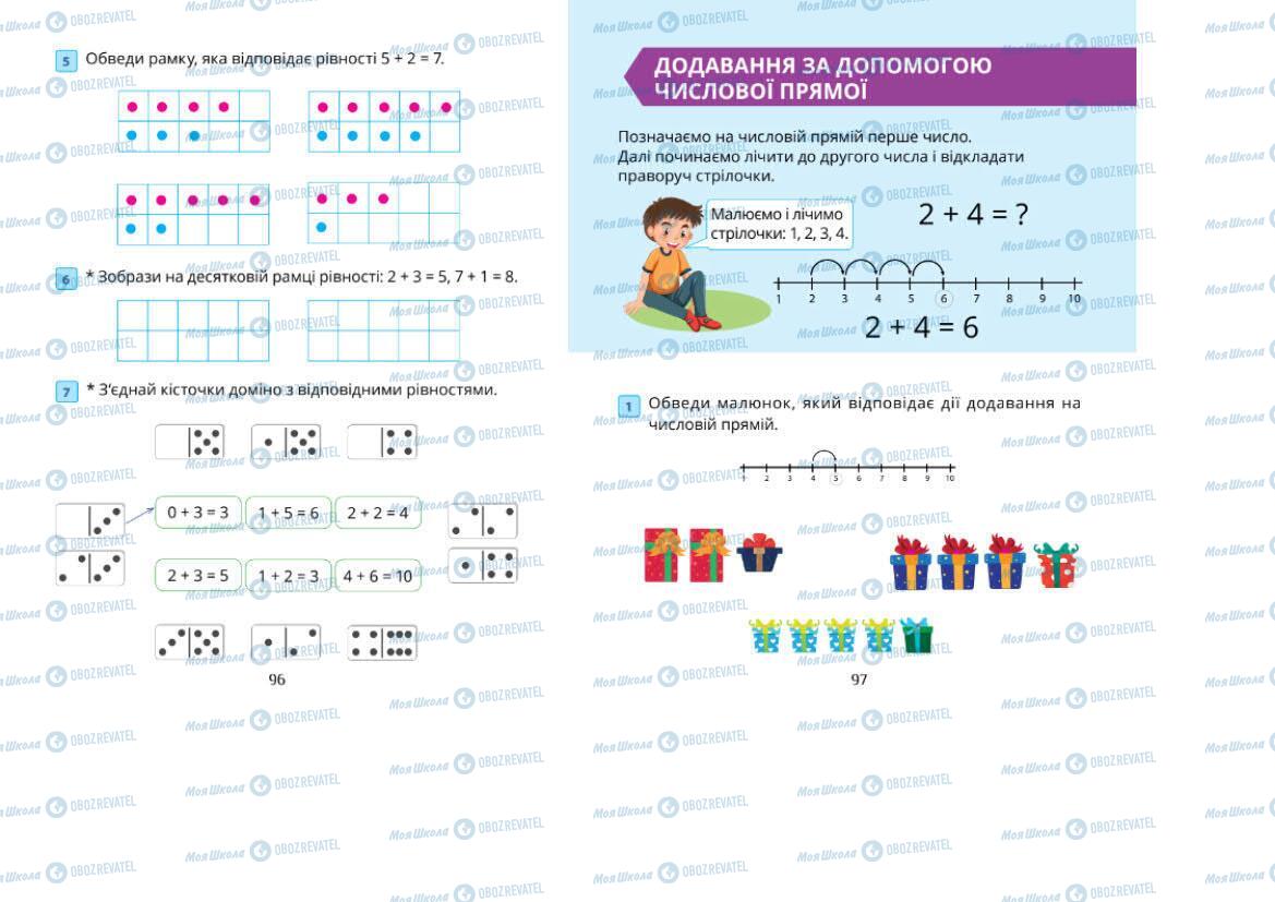 Підручники Математика 1 клас сторінка 96-97