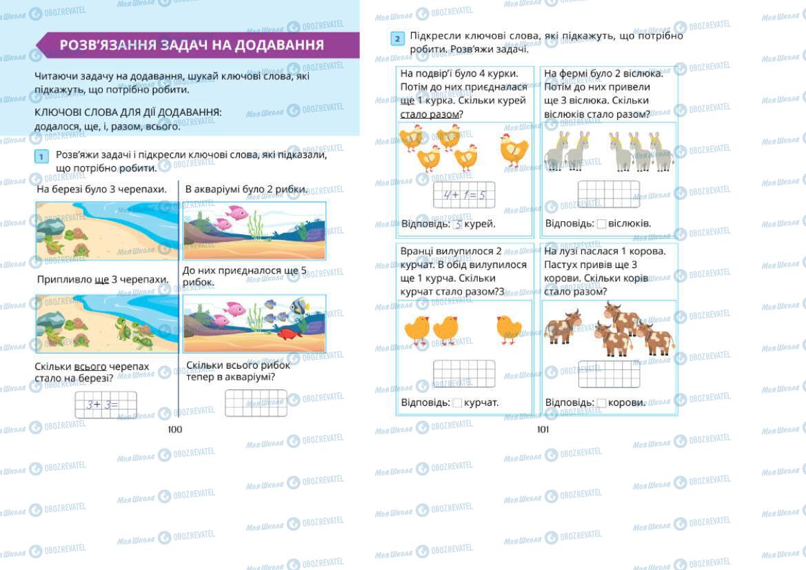 Учебники Математика 1 класс страница 100-101