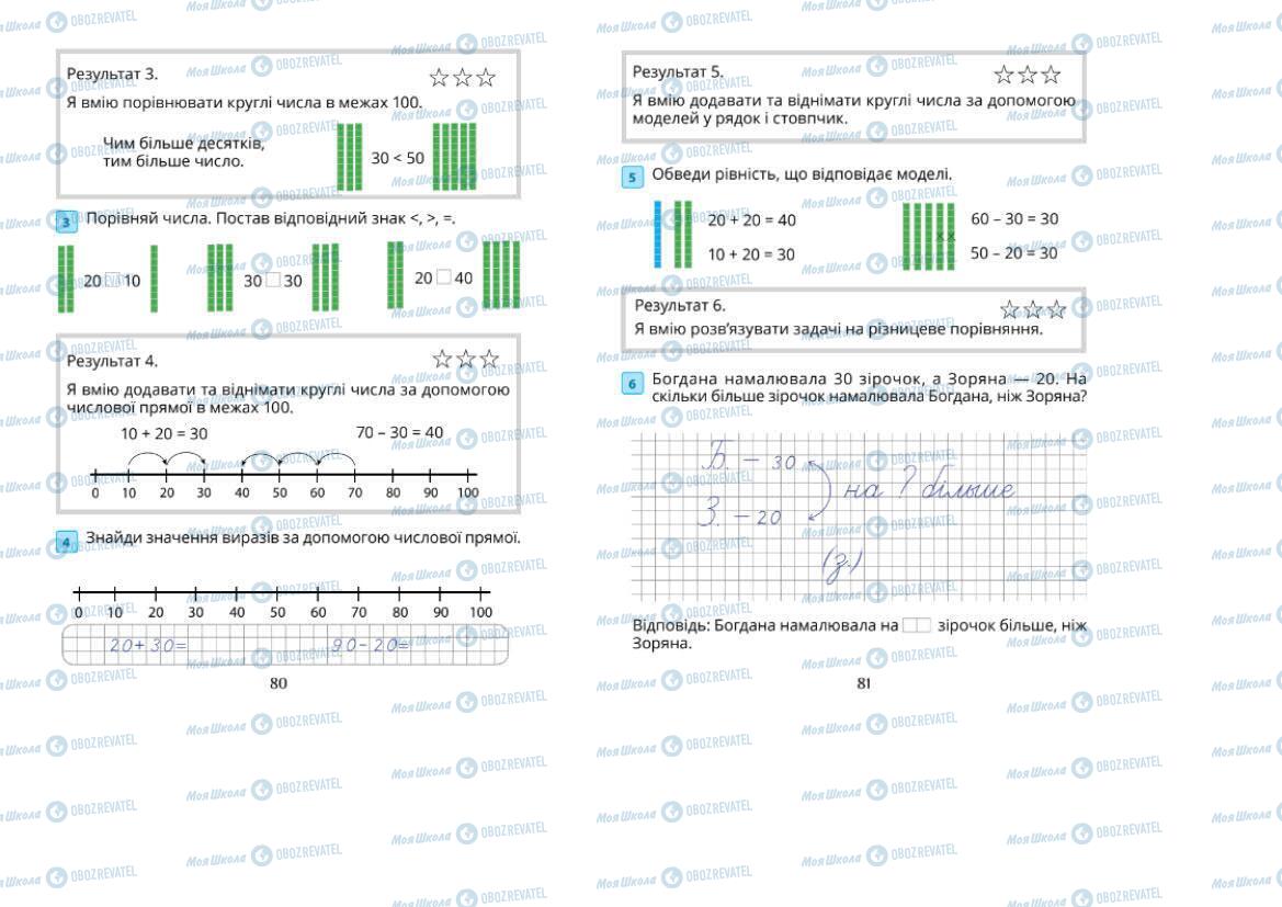 Підручники Математика 1 клас сторінка 80-81