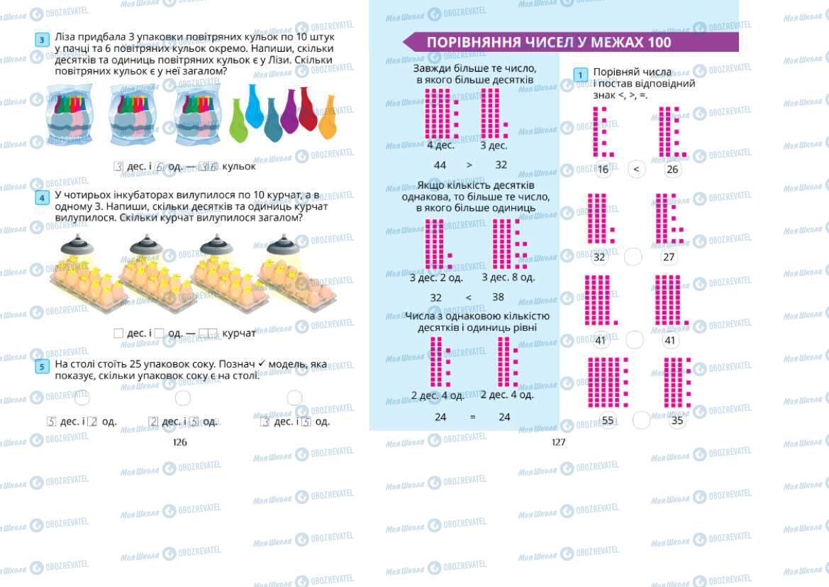 Учебники Математика 1 класс страница 126-127