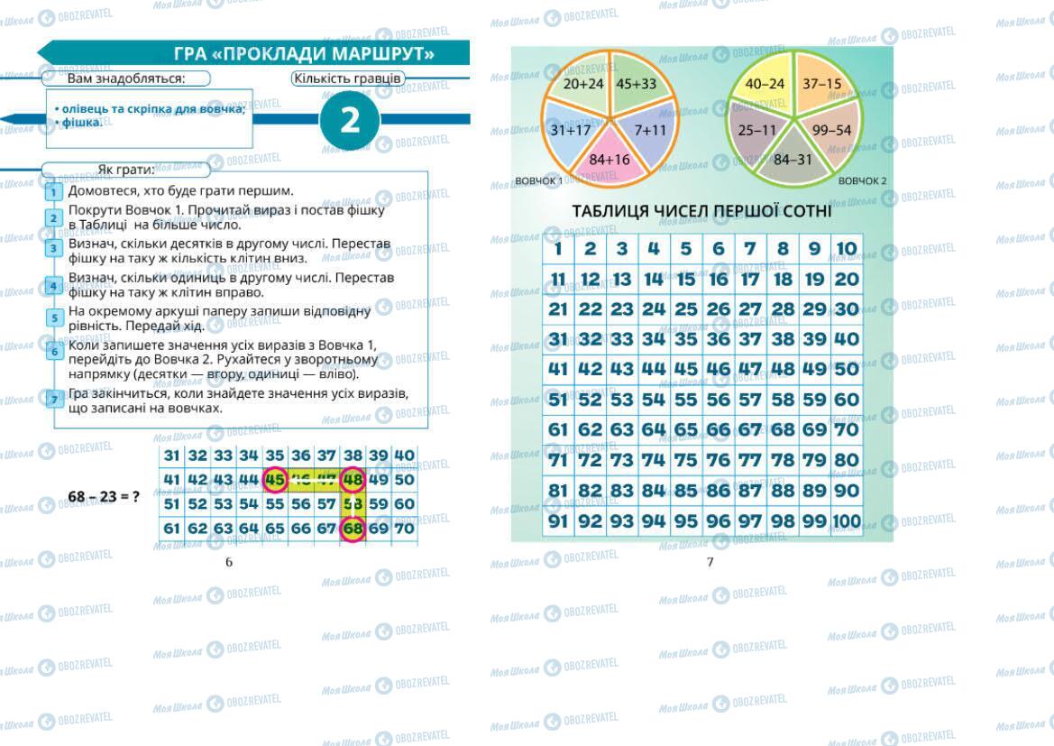 Підручники Математика 1 клас сторінка 6-7