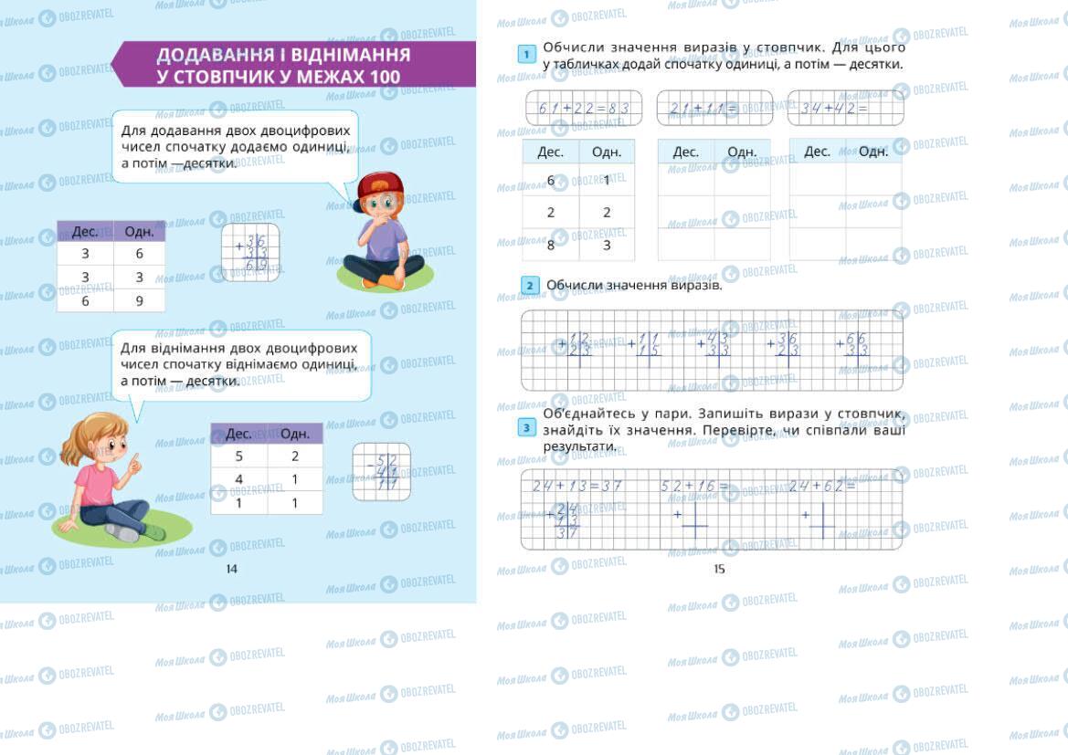 Учебники Математика 1 класс страница 14-15