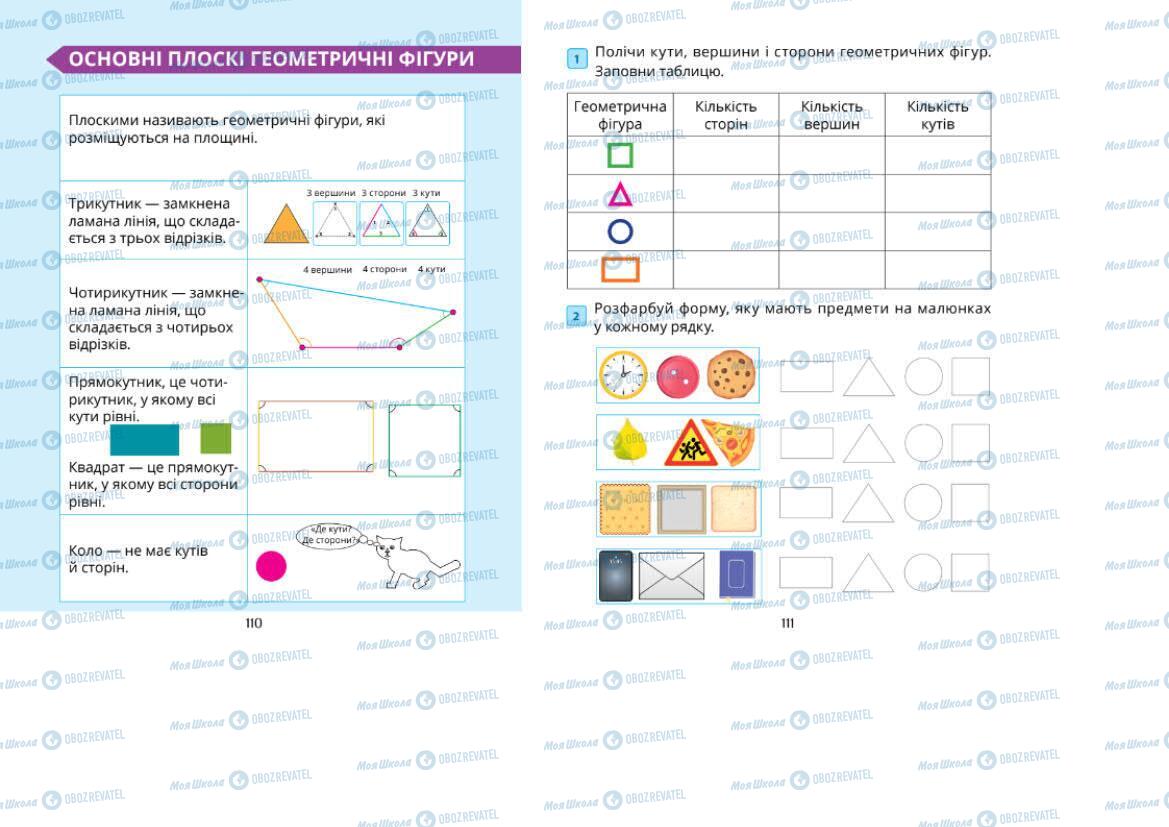 Підручники Математика 1 клас сторінка 110-111