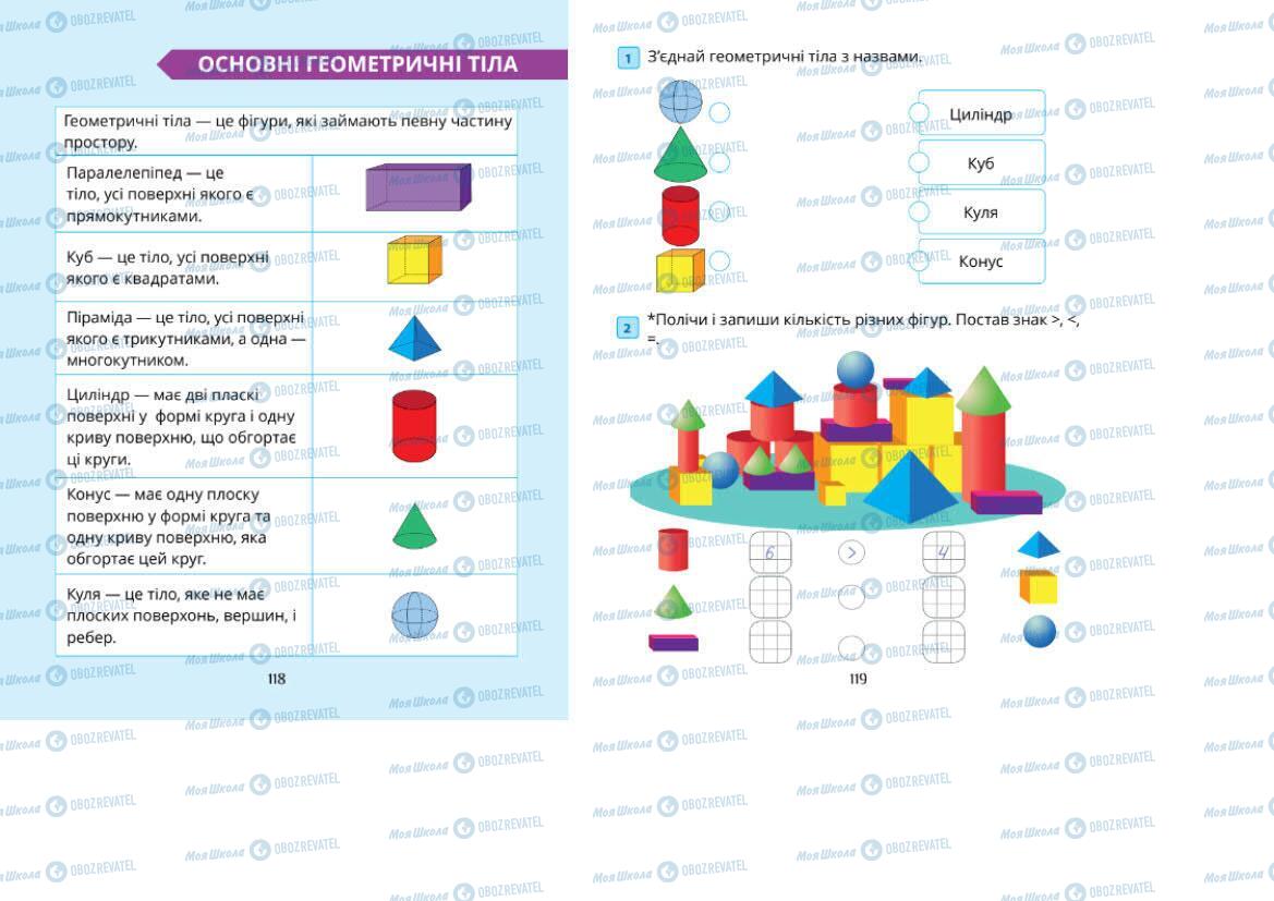 Підручники Математика 1 клас сторінка 118-119