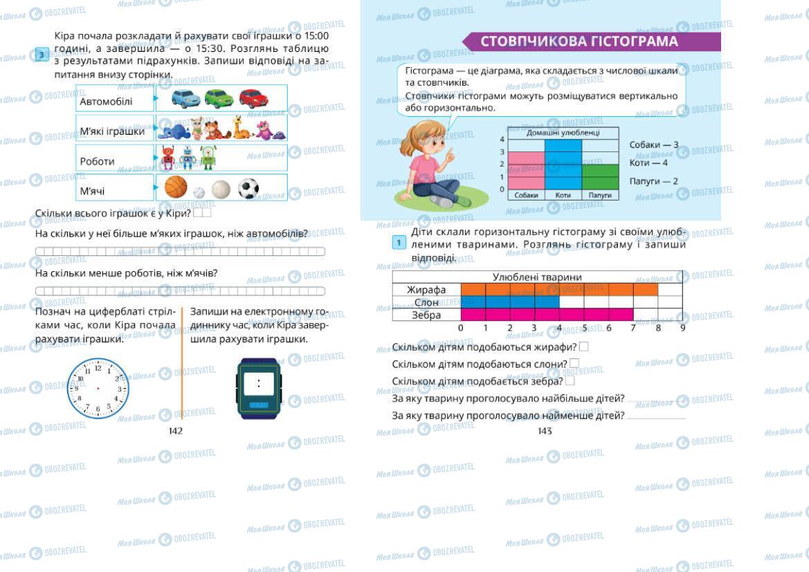 Підручники Математика 1 клас сторінка 142-143