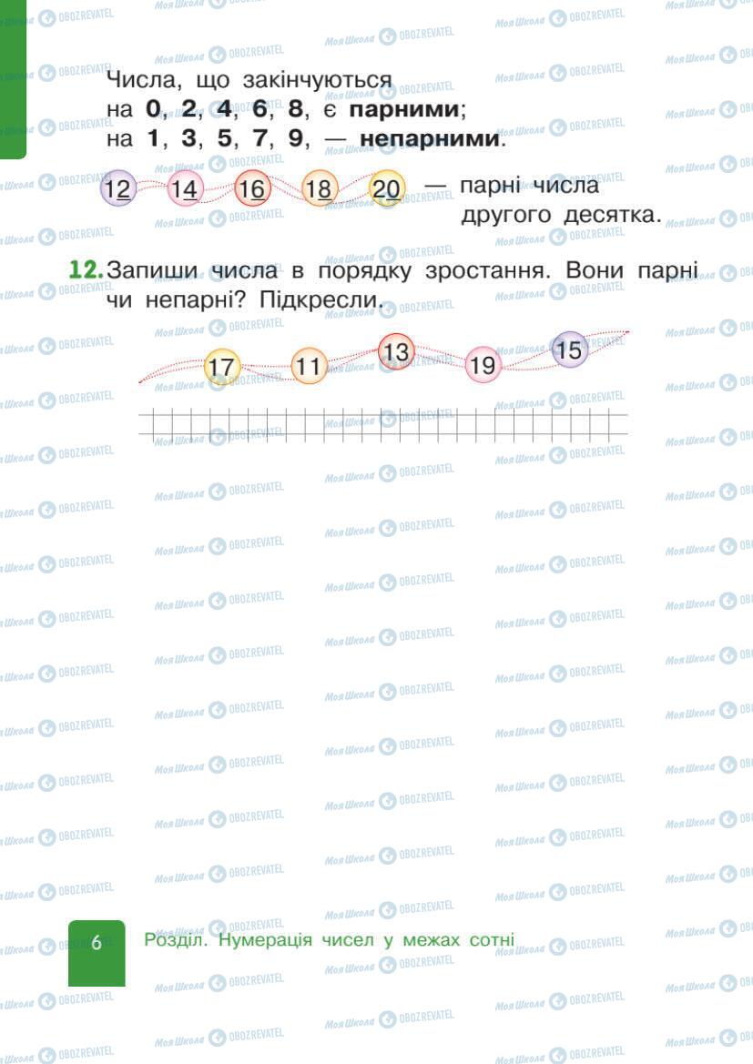 Учебники Математика 1 класс страница 6