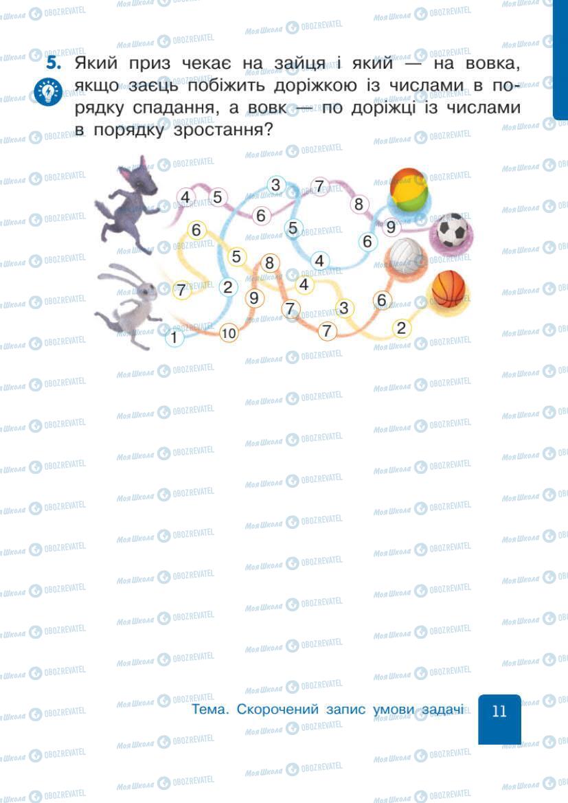 Підручники Математика 1 клас сторінка 11