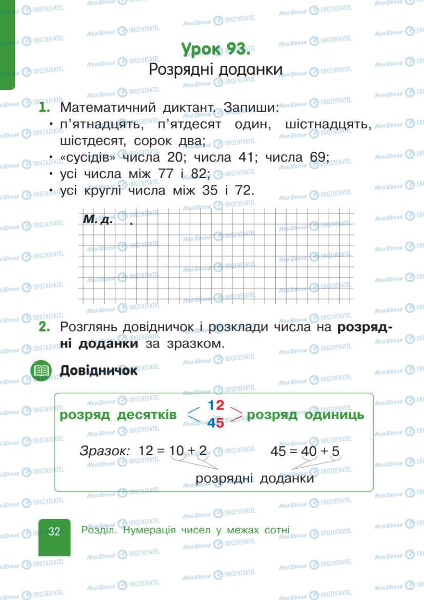 Учебники Математика 1 класс страница 32