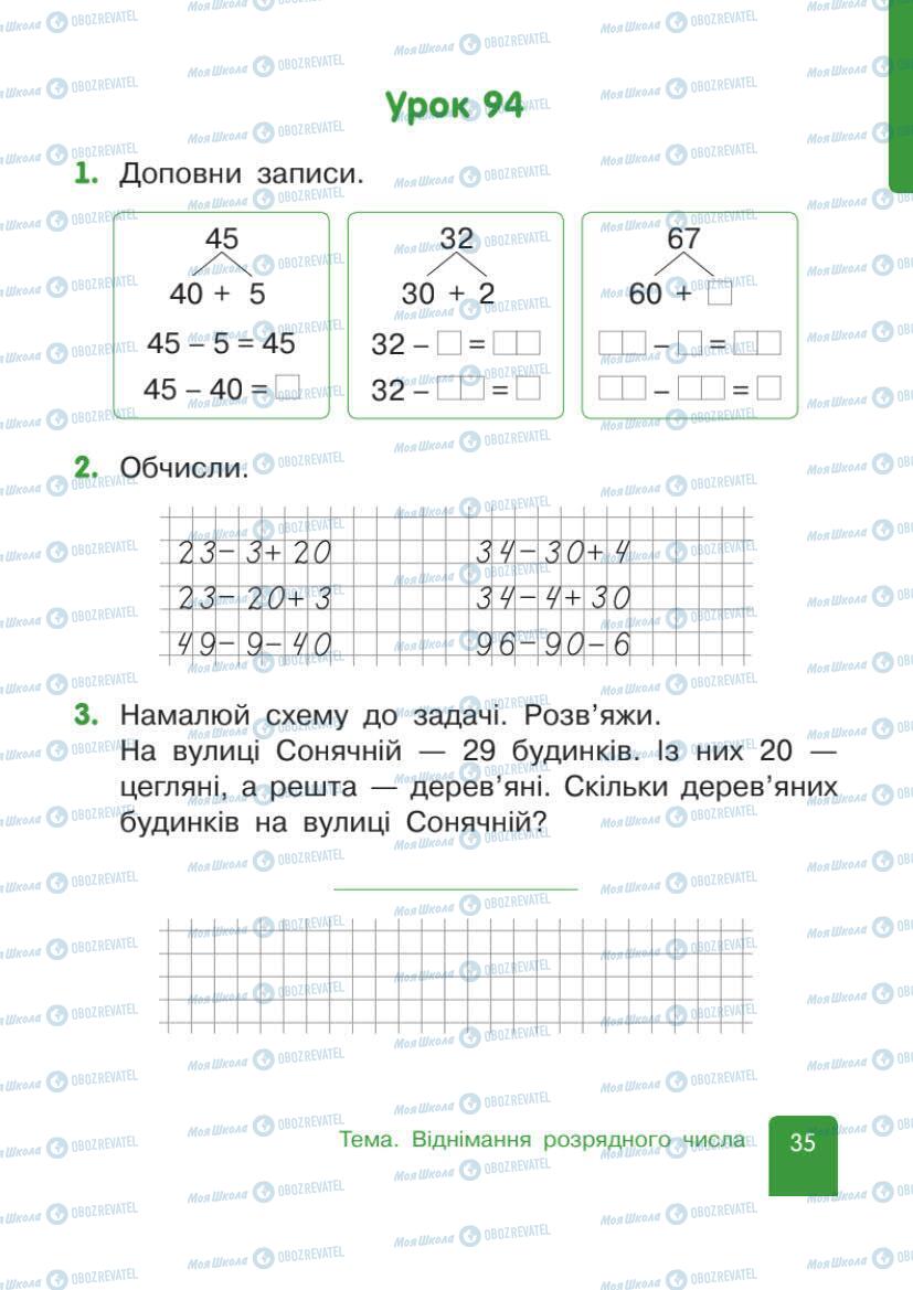 Учебники Математика 1 класс страница 35