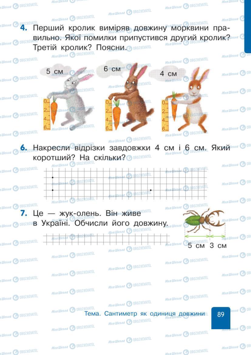 Учебники Математика 1 класс страница 89