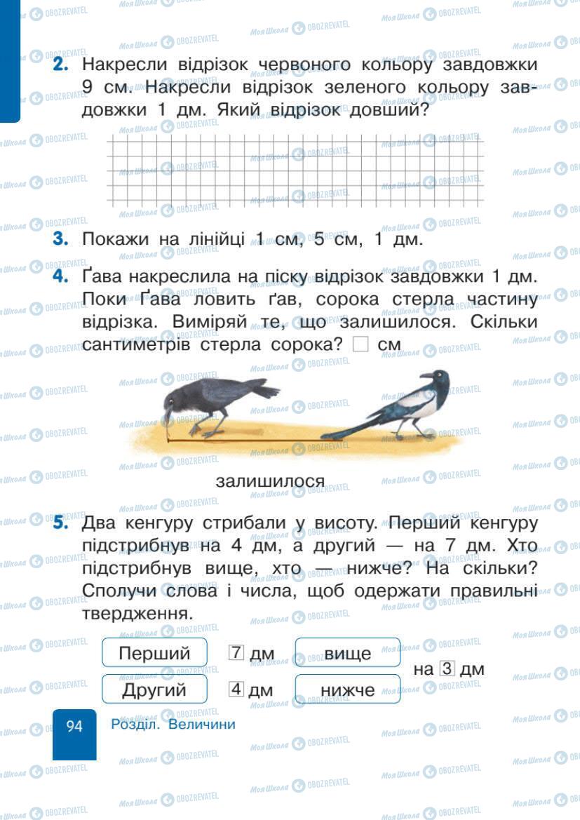 Підручники Математика 1 клас сторінка 94