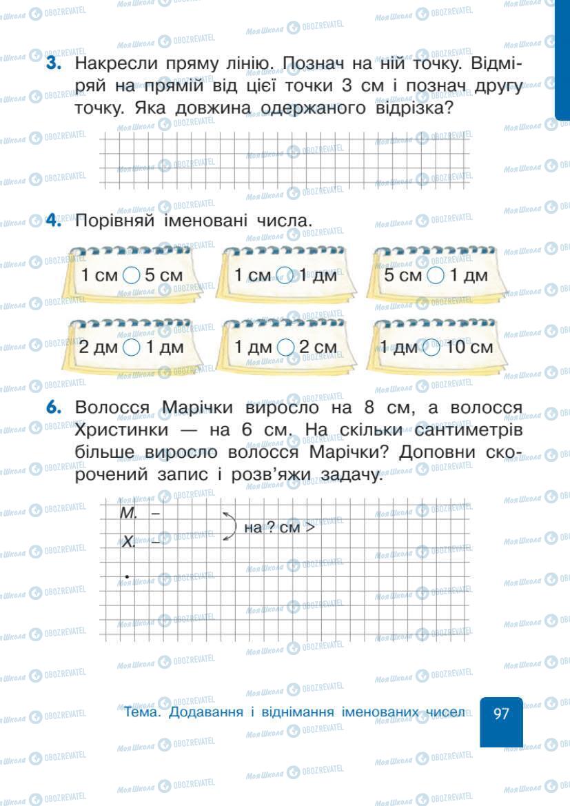 Підручники Математика 1 клас сторінка 97