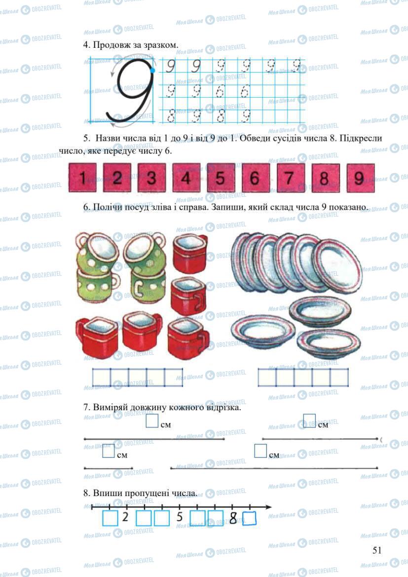 Учебники Математика 1 класс страница 51