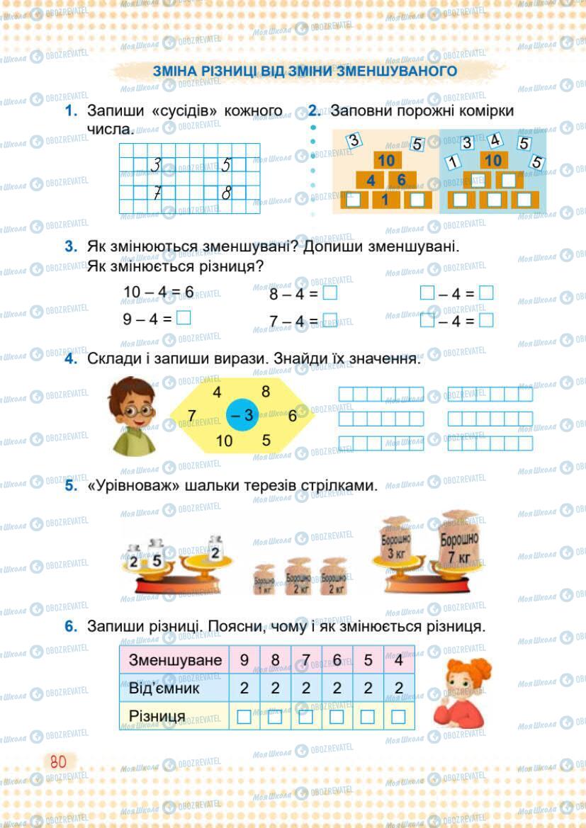 Учебники Математика 1 класс страница 80