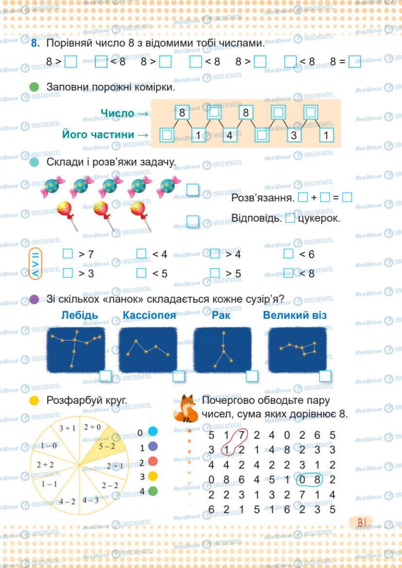 Підручники Математика 1 клас сторінка 81