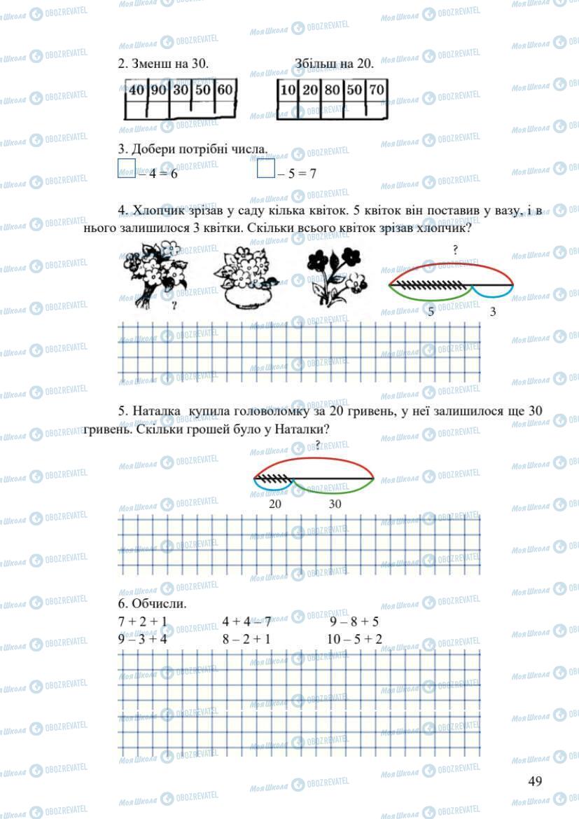 Учебники Математика 1 класс страница 49