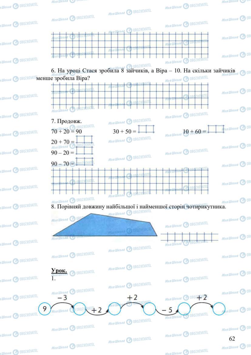Учебники Математика 1 класс страница 62