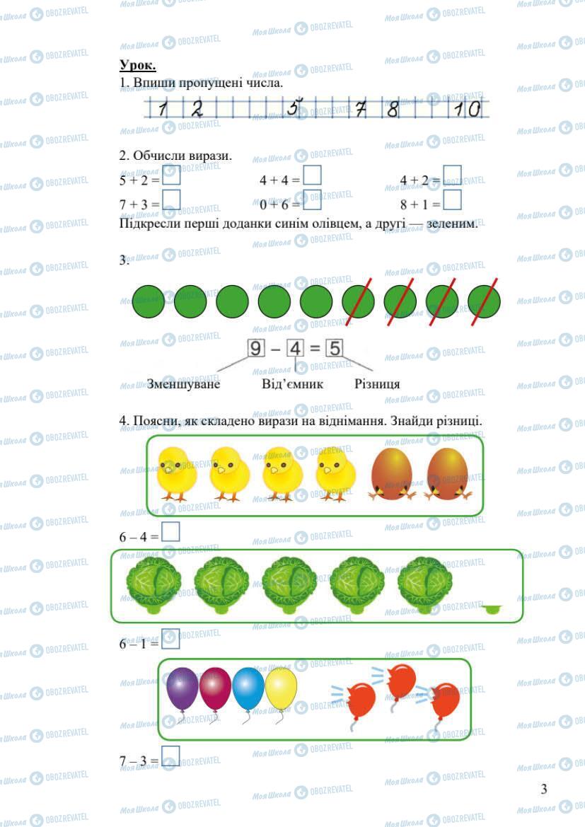 Учебники Математика 1 класс страница 3