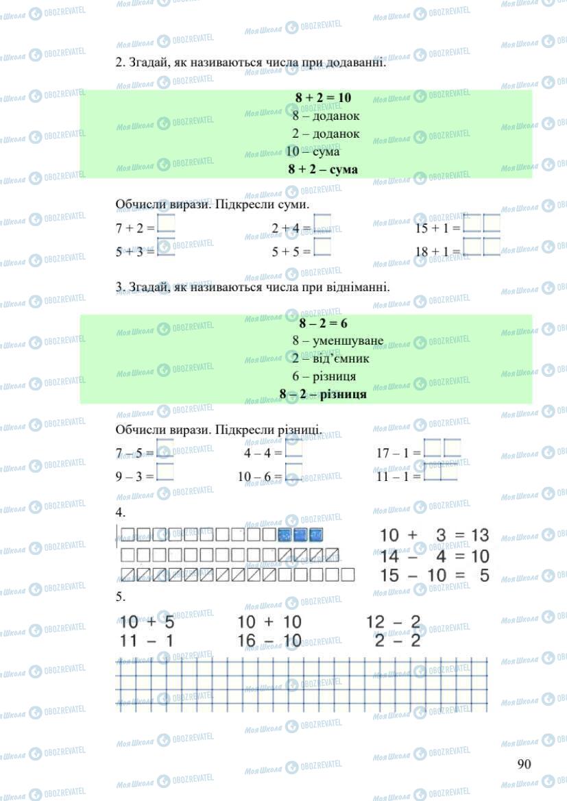 Учебники Математика 1 класс страница 91