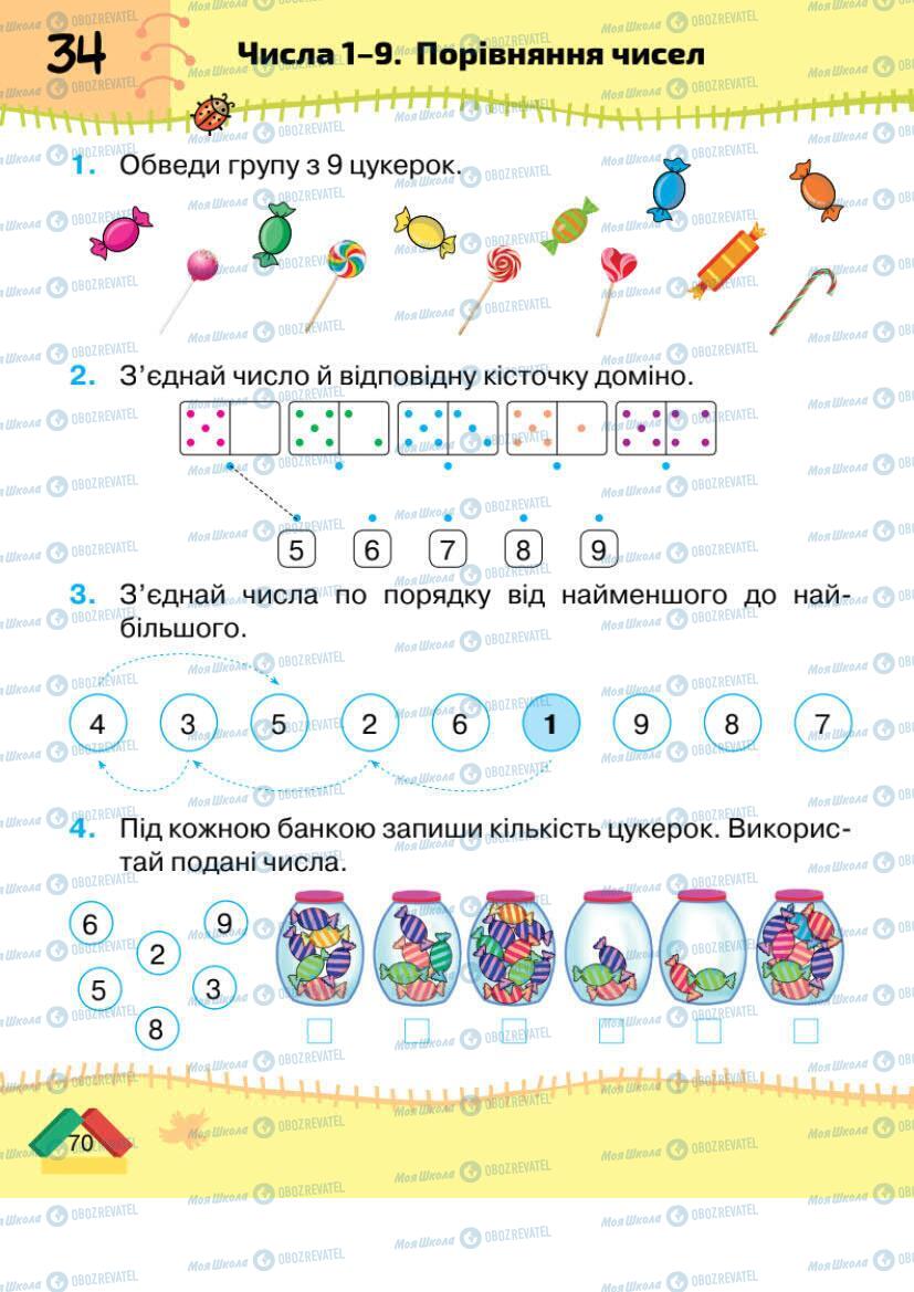 Учебники Математика 1 класс страница 70