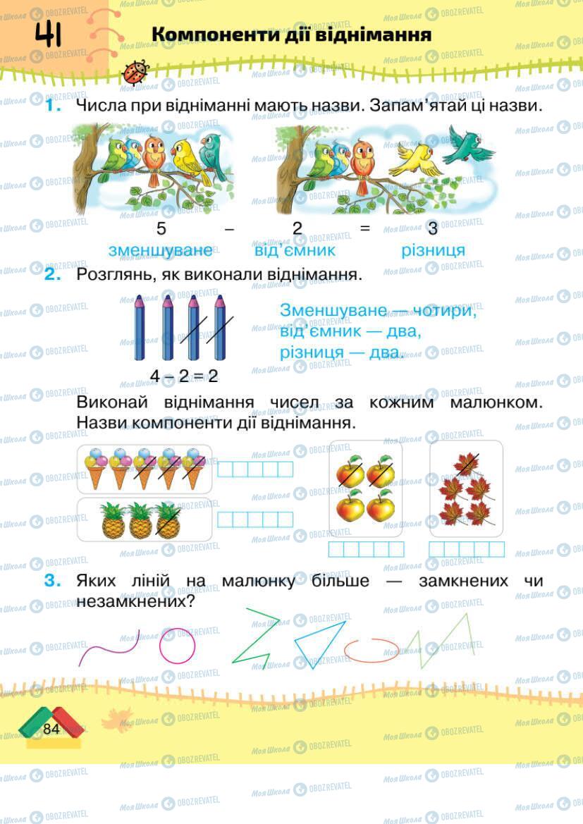 Учебники Математика 1 класс страница 84