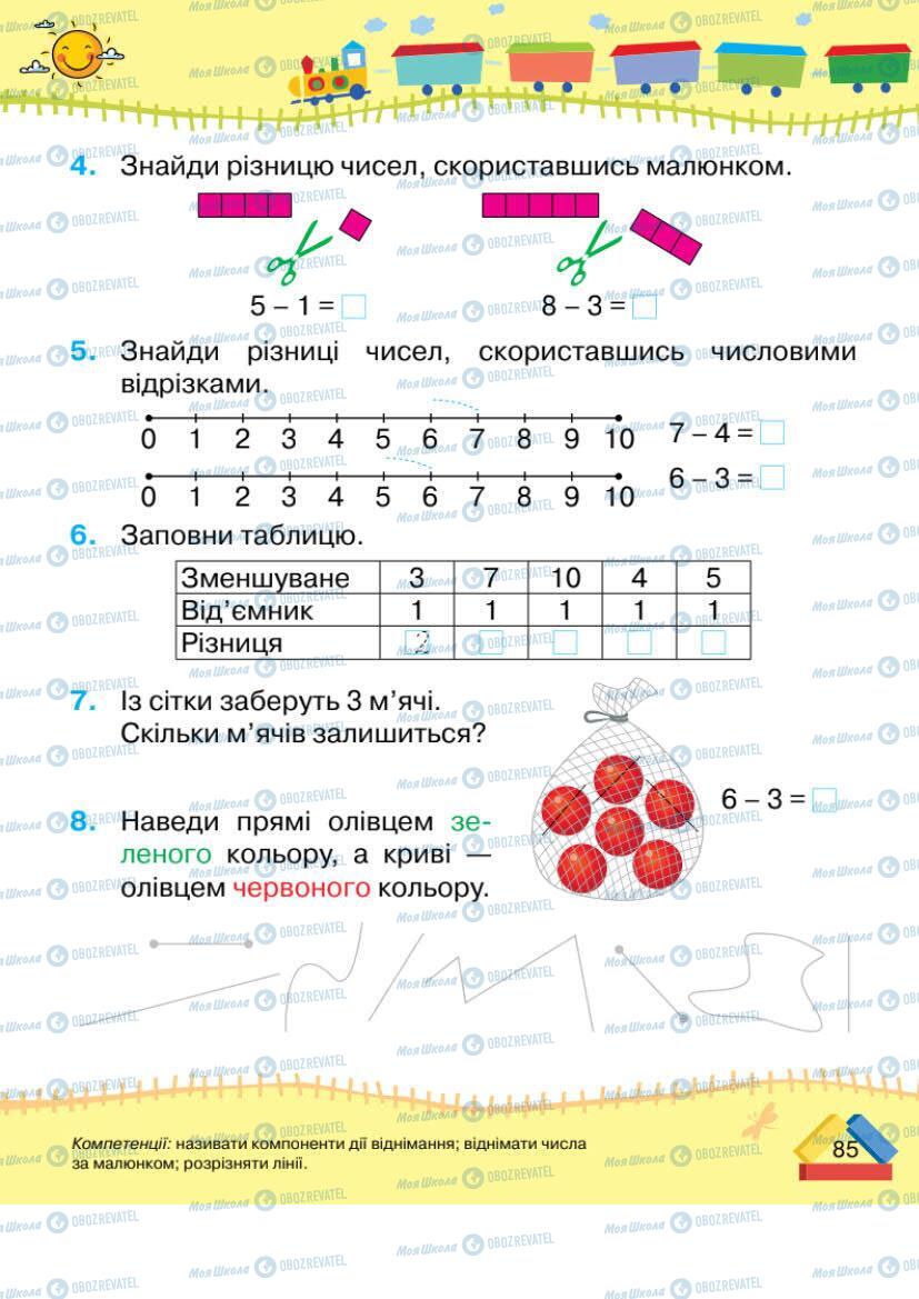 Учебники Математика 1 класс страница 85