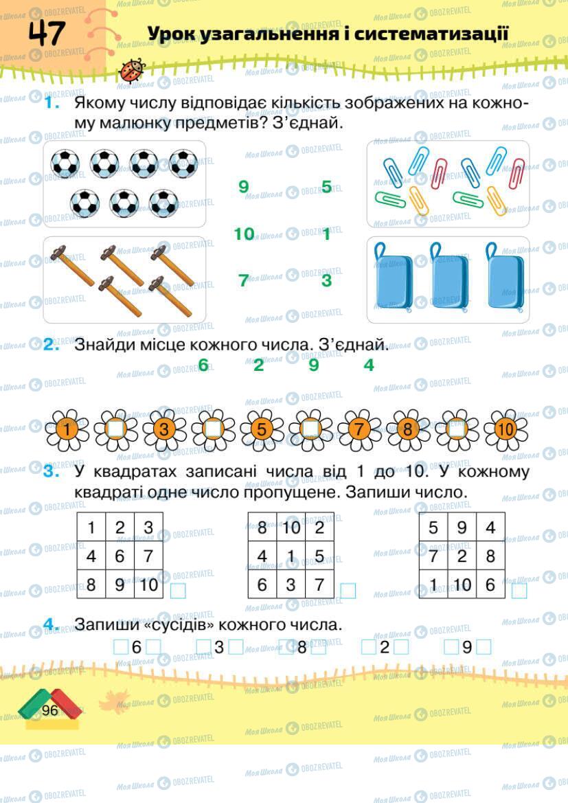 Учебники Математика 1 класс страница 96