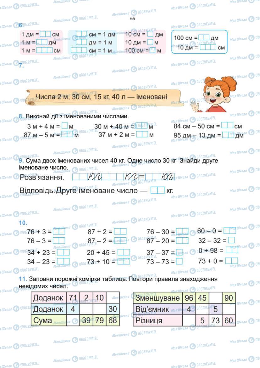 Підручники Математика 1 клас сторінка 65
