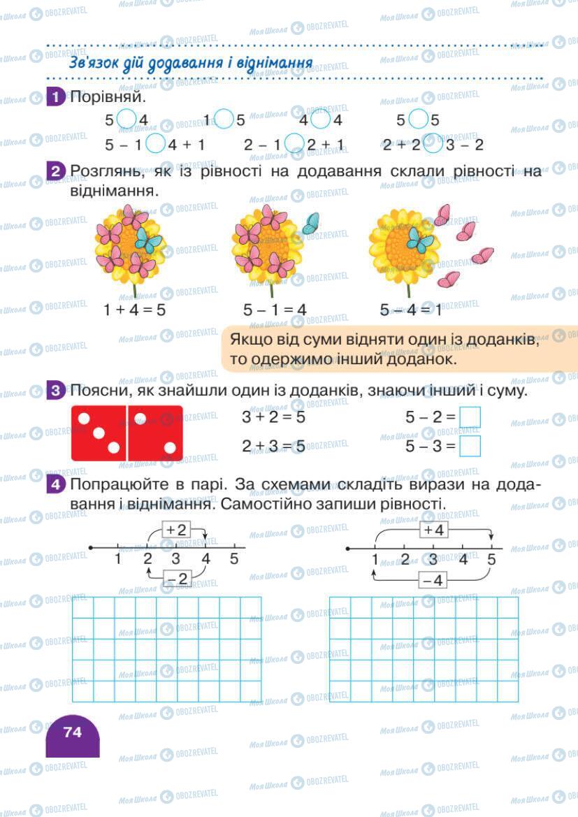 Учебники Математика 1 класс страница 74