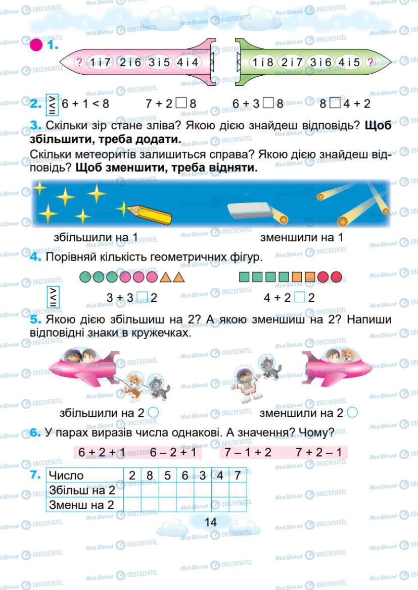 Учебники Математика 1 класс страница 14