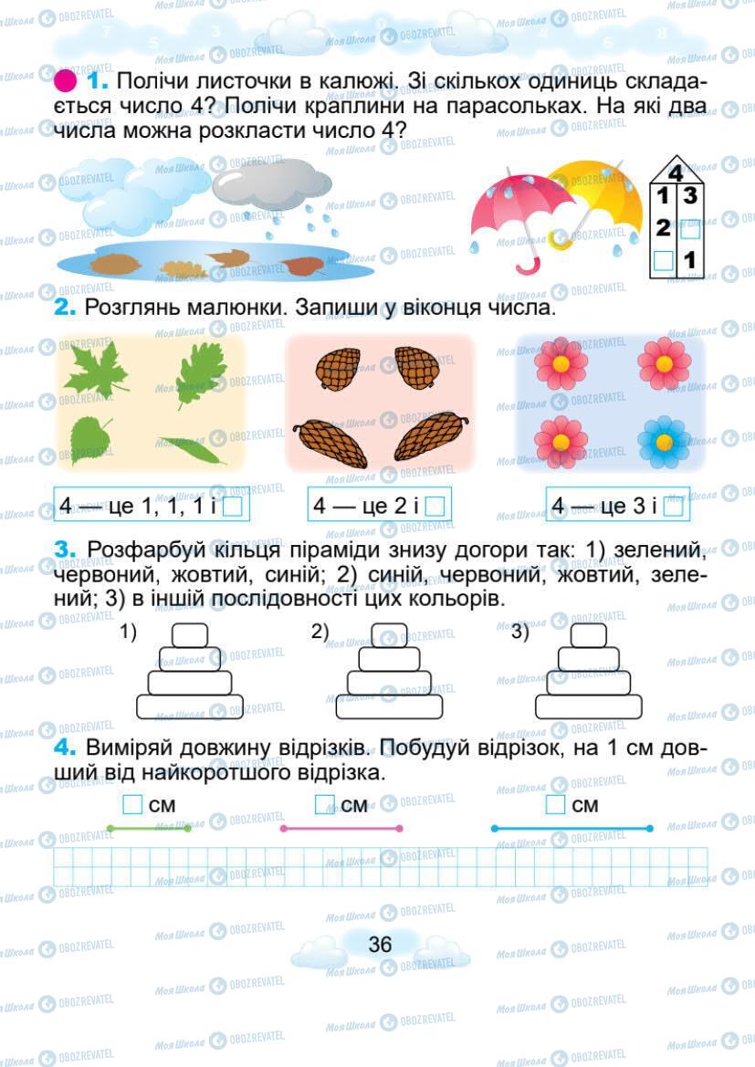 Учебники Математика 1 класс страница 36