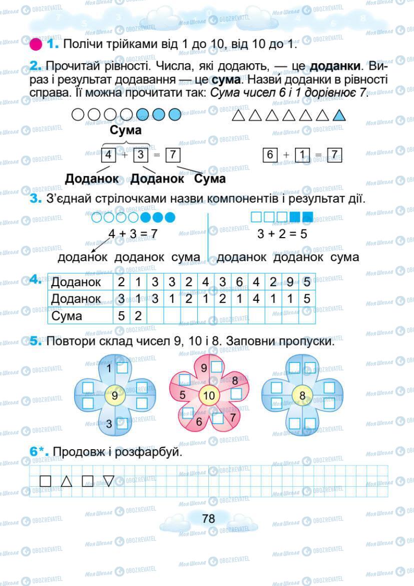 Учебники Математика 1 класс страница 78