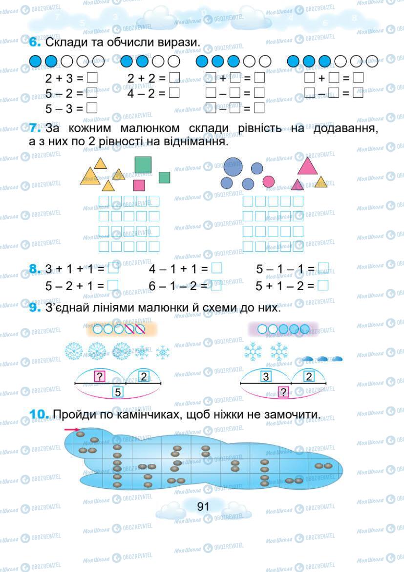 Учебники Математика 1 класс страница 91