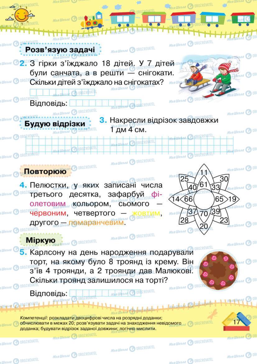 Учебники Математика 1 класс страница 17