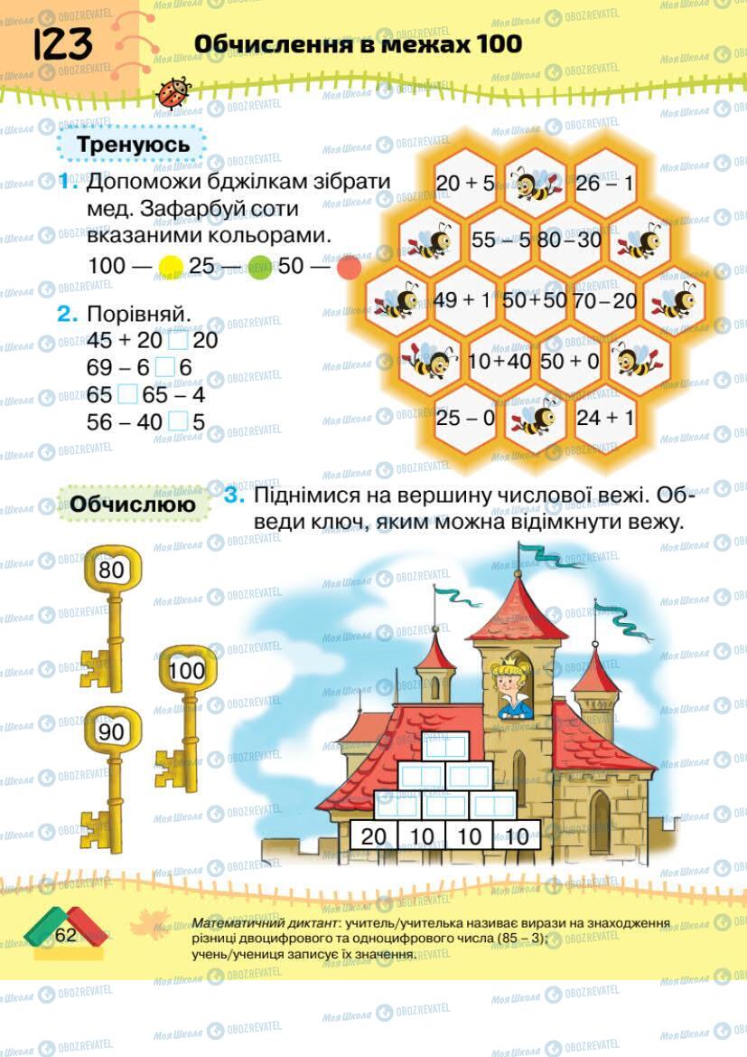 Учебники Математика 1 класс страница 62