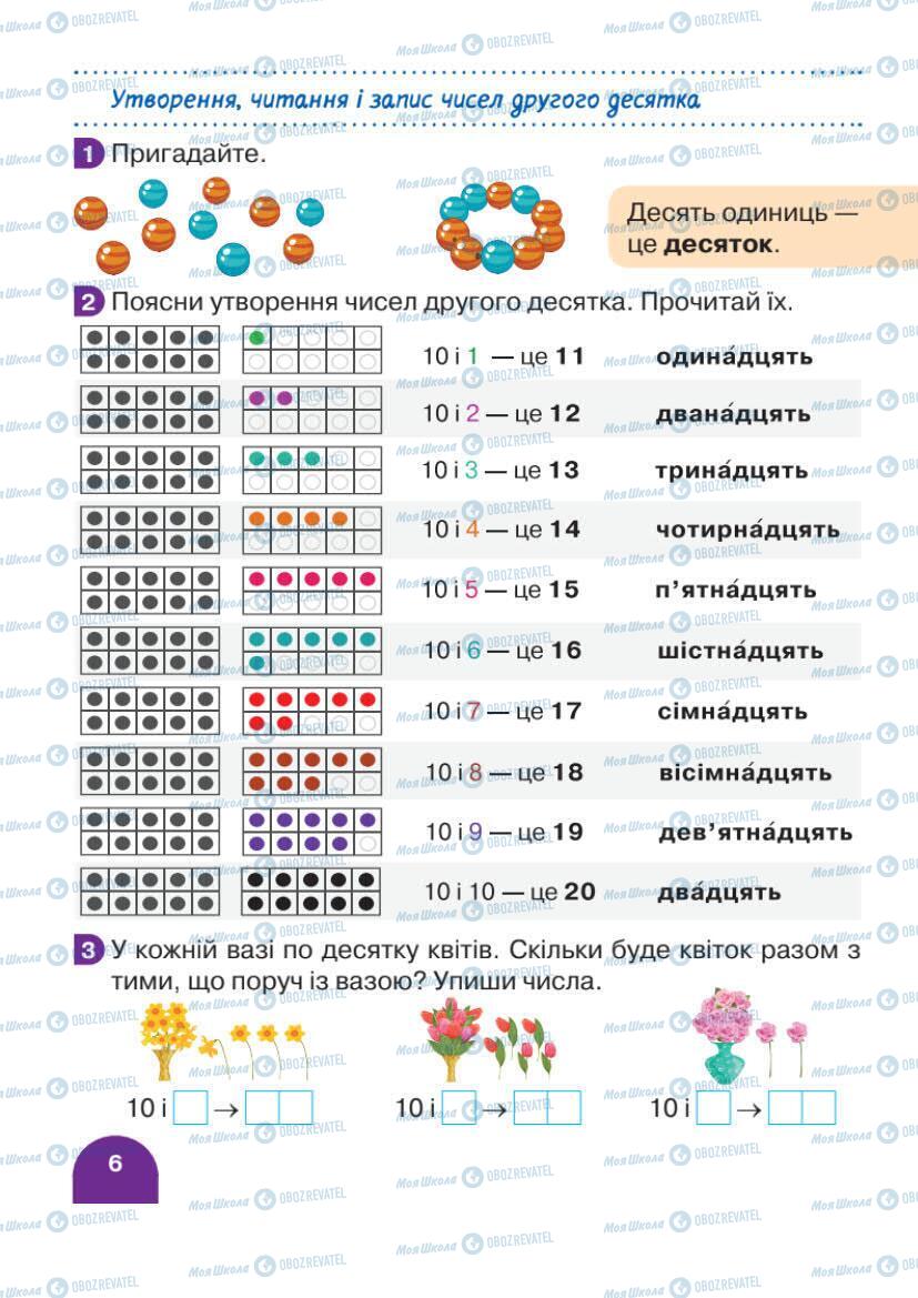 Учебники Математика 1 класс страница 6