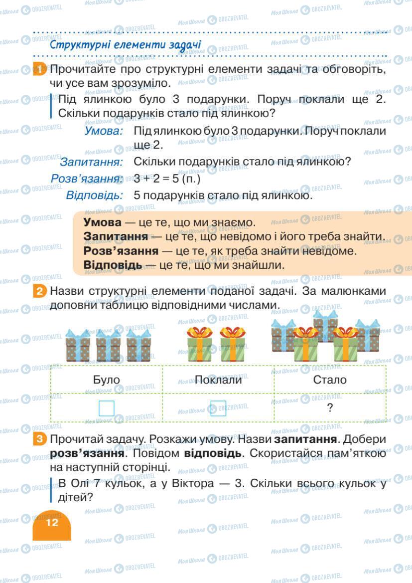 Учебники Математика 1 класс страница 12