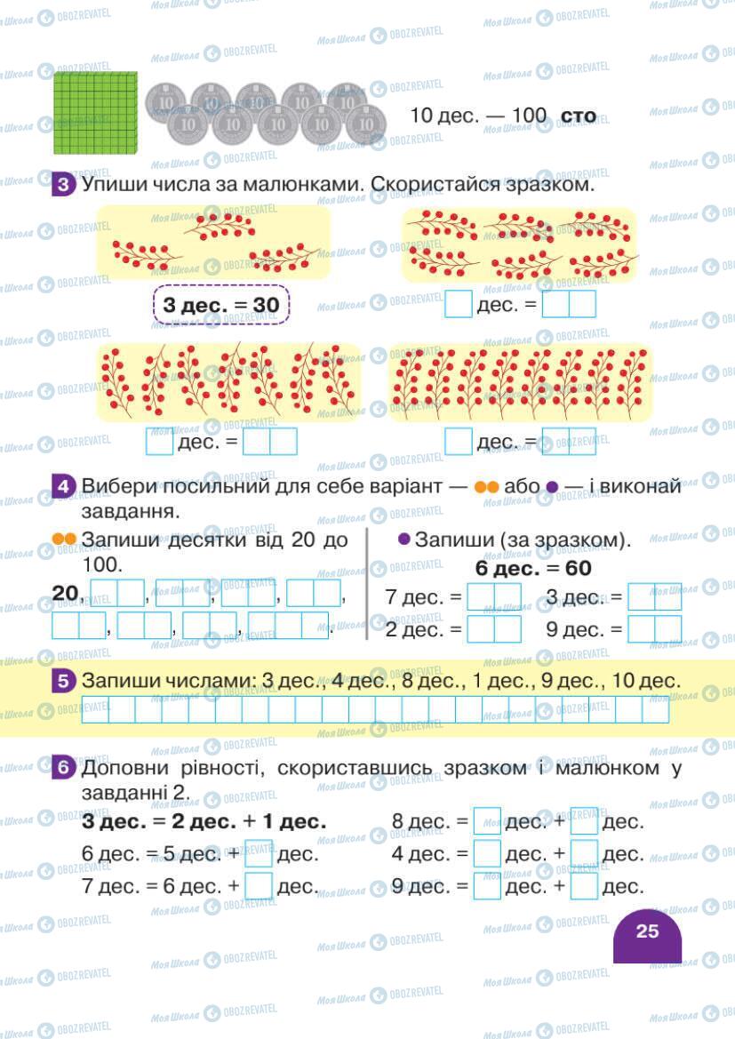 Підручники Математика 1 клас сторінка 25