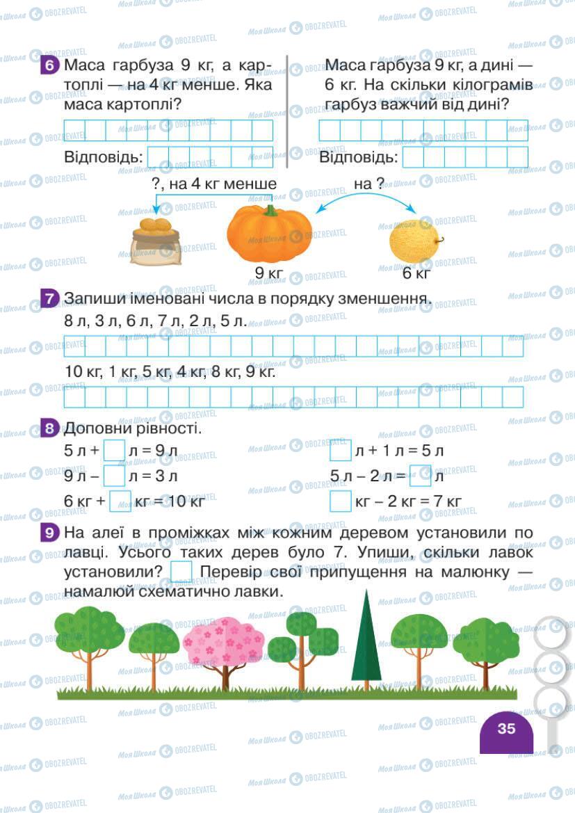 Учебники Математика 1 класс страница 35